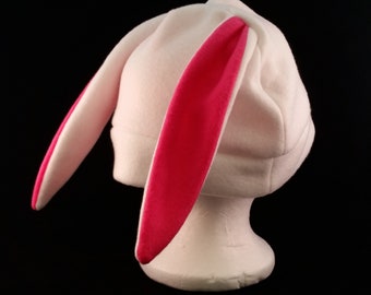 XL white bunny rabbit hat short ears SALE