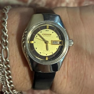 Citizen Automatic Day/Date Gold Urtavla Silver Rostfritt Stål Vintage Damklocka Reservdelar/Reparation
