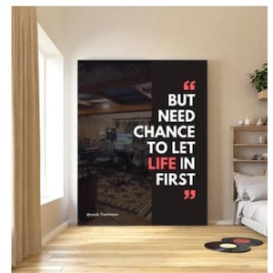 Schallplatten-Wand-Kunst Poster | Louis Tomlinson Positive Vibes | "Aber brauchen Chance, zuerst das Leben zu lassen" Zitate Wandkunst | Wanddekoration | Ohne Rahmen