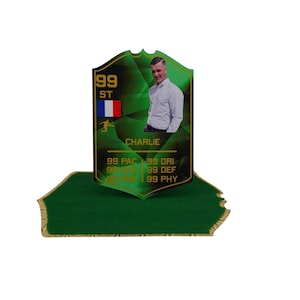 Carte FIFA personnalisée | Carte d'anniversaire du football EA FC | Cadeau souvenir de football pour garçons | Carte de voeux avec enveloppe de forme assortie | Vert