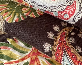 Fabric by the yard P Kaufman Garden Poppy colorful floral print