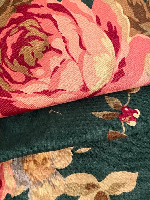 Ralph Lauren Vintage Home Decor Fabric Adirondack Floral Cabbage