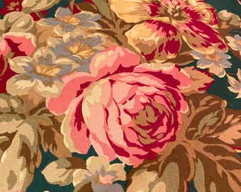 Ralph Lauren vintage Home decor fabric Adirondack Floral cabbage roses by the yard