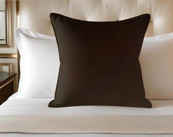 Velvet Pillow Taboo Espresso P Kaufman designer fabric