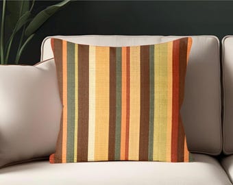 Vintage Mid Century stripes. Great colors. Gold, green, orange MCM
