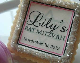 Bat Mitzvah Custom Cookie Favors (can customize to your theme)--1 Dozen