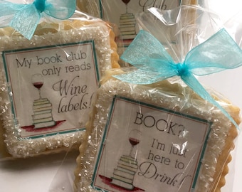 Book Club cookie favors--1 Dozen