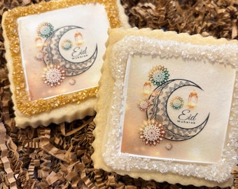 Eid Mubarak celebration shortbread cookies-- 1 dozen Order by 3/11 for delivery by 3/18