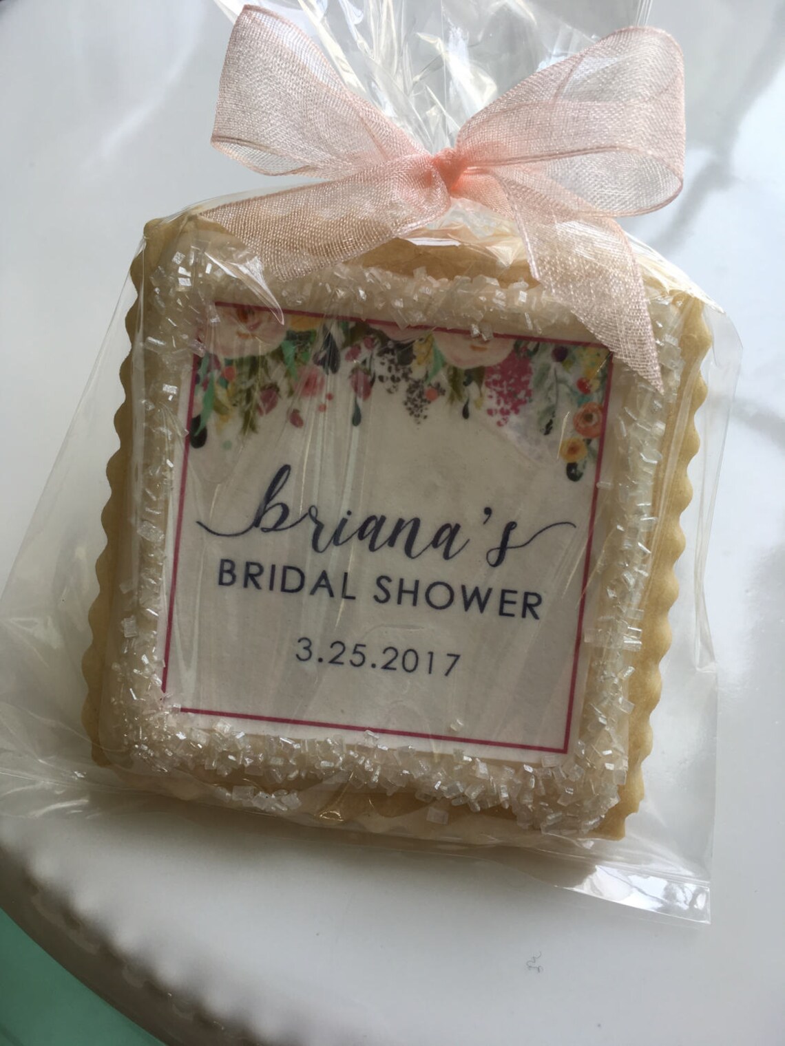 Bridal Shower Custom Cookie Favors Spring Floral 1 Dozen Etsy