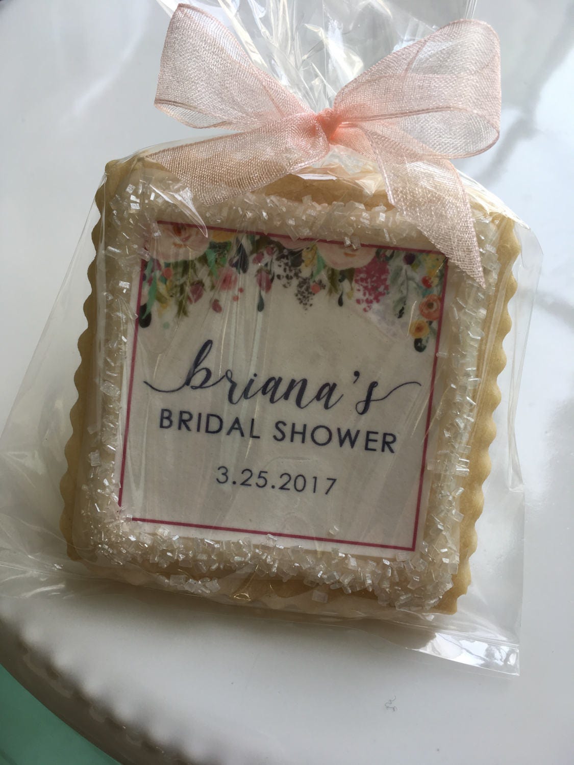 Bridal Shower Custom Cookie Favors Spring Floral 1 Dozen Etsy