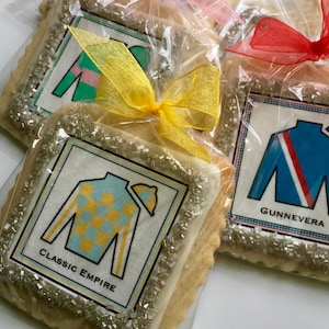 Kentucky derby silks cookie favors--1 Dozen  (Read Description for more info)