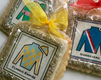 Kentucky derby silks cookie favors--1 Dozen