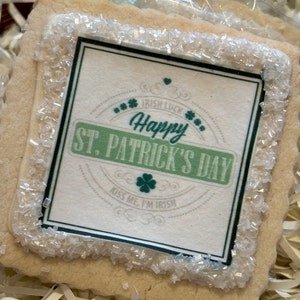 St. Patricks Day Shortbread Cookie favors1 dozen set of 3 designs image 3