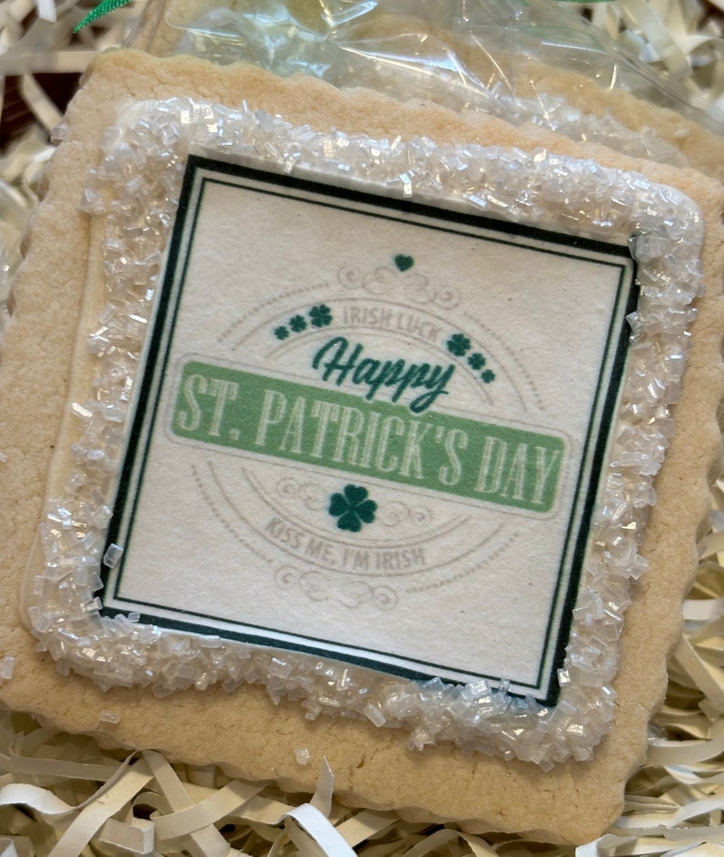 St. Patricks Day Shortbread Cookie favors1 dozen set of 3 designs image 3