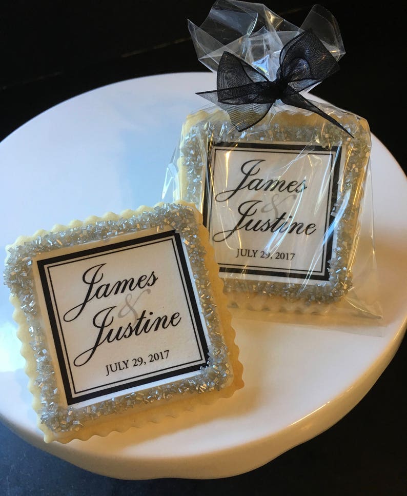 Edible Wedding Favor Shortbread Personalized Cookies1