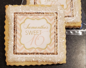 Birthday favor 16th 50th 40th 60th 70th 80th 90th cookie favor-- 1 dozen