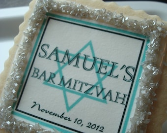 Bar Mitzvah Custom Cookie Favors-- 1 dozen