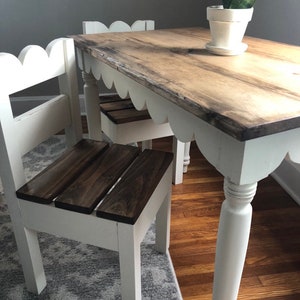 Children's Scalloped Farmhouse Table (Chairs sold seperately)
