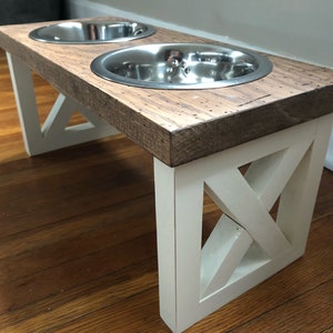 Elevated Pet/Dog Stand/Feeder/Waterer/Farmhouse Dog Bowls