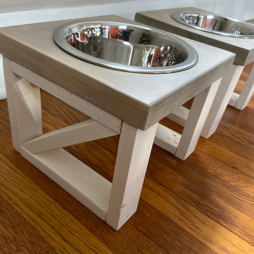 Modern Contemporary Dog Feeding Stand Raised Dog Bowls Etsy