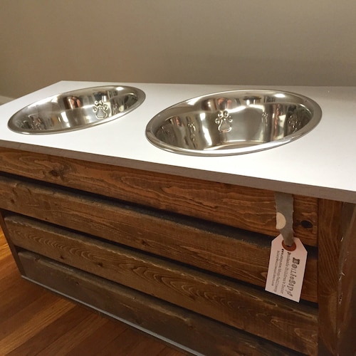 Elevated Dog Feeder/feeding Stand/elevated Hairpin Pet Etsy