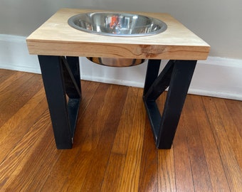 Single Bowl Raised Dog Feeder/Waterer/Elevated Feeding Stand/Nesting Dog Bowls