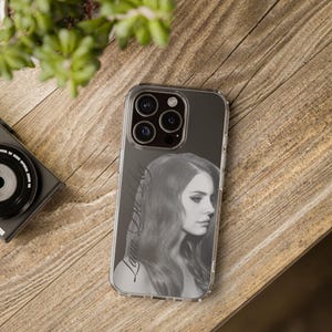 Phone Case, Lana del Rey Fan Gift, Aesthetic Clear Case, Cute Lana Fans Accessories, Cool Phone Cover for Music Lovers, Transparent