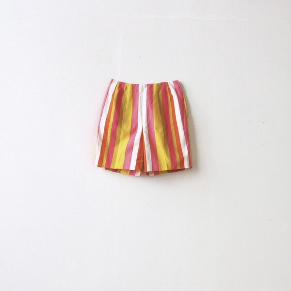 1960's bright striped shorts