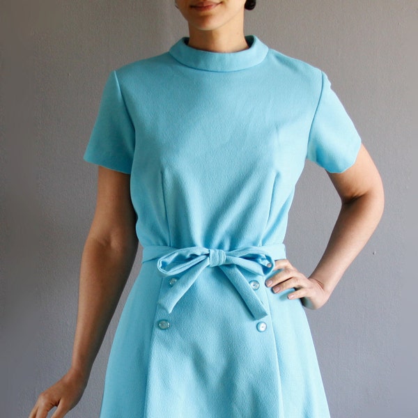 1960's tiffany blue mod dress