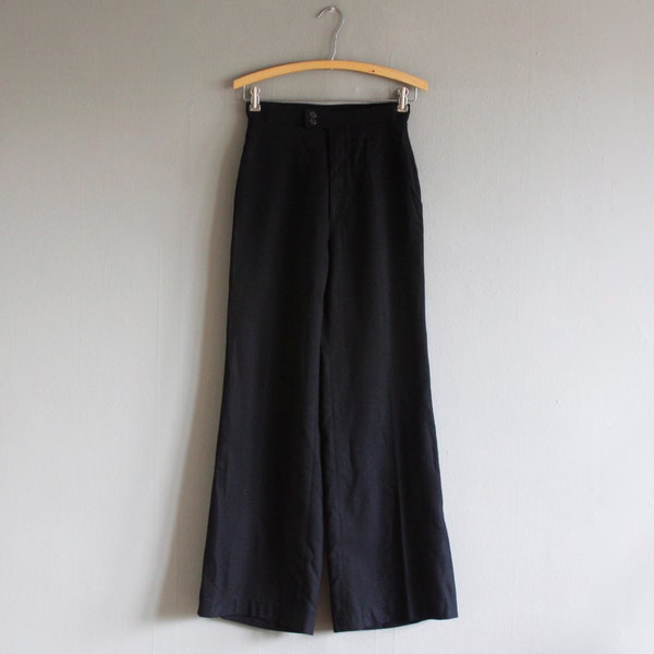 RESERVED for amy /// 70's black wide leg trousers