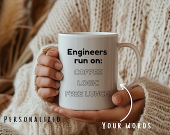 Engineer Mug Funny Coffee Cup Custom Gift for Engineer Humor Gift Engineering