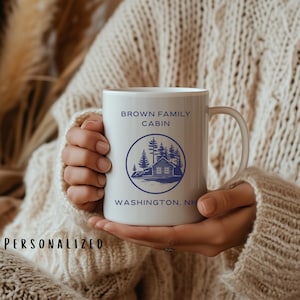 Custom Family Cabin Mug Personalized Lake House Gift New Cabin Gift Lake House Decor Lake Life Mug Cabin Life Mug
