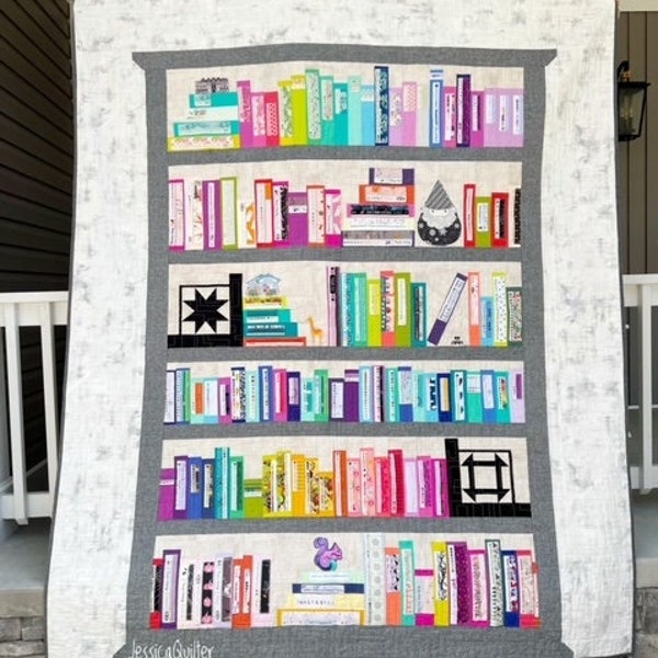 Selvage Bookshelf Quilt Pattern - PDF