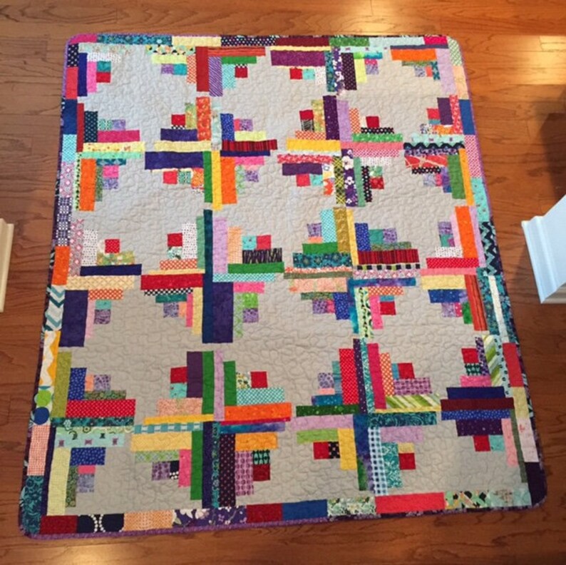 Scrappy Log Cabin Etsy
