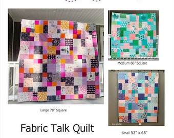 Fabric Talk Quilt Pattern - PDF