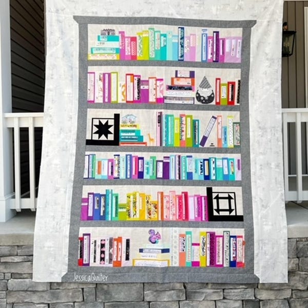 Selvage Bookshelf Quilt Pattern - PDF