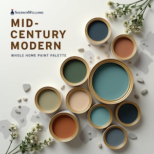 Sherwin‑Williams Mid‑Century Modern Color Palette — Complete Interior Paint Scheme for the Whole House