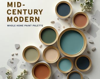 Sherwin‑Williams Mid‑Century Modern Color Palette — Complete Interior Paint Scheme for the Whole House