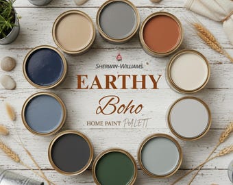 Earthy Boho Paint Palette Guide - Sherwin-Williams Colors (Digital Download)