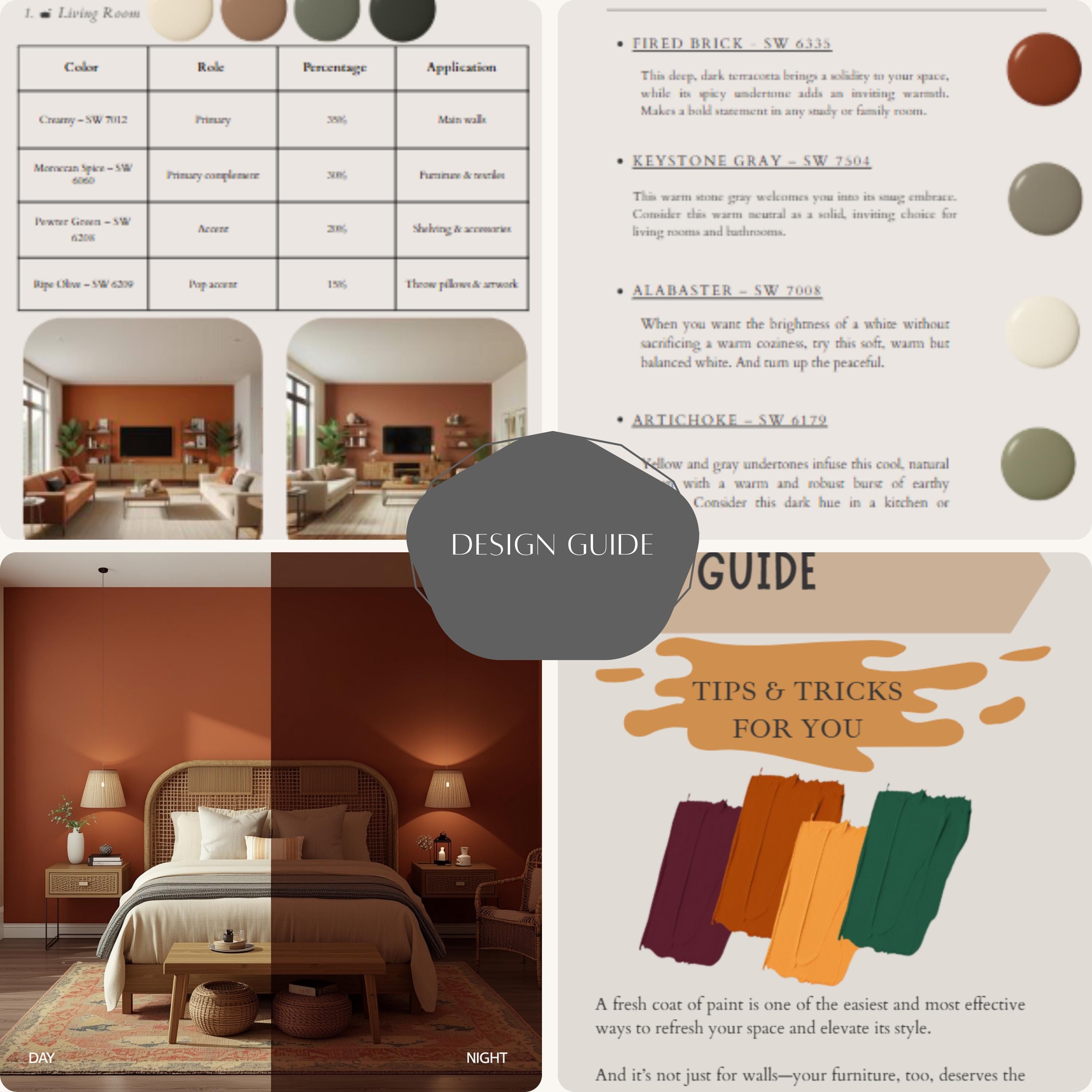 Sherwin Williams Modern Rustic Paint Palette: 12 Earthy Colors (digital ...