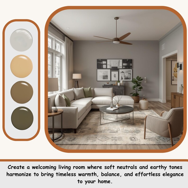 Modern Rustic Paint Color Palette Guide: Benjamin Moore Colors (digital ...