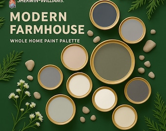 Modern Farmhouse Paint Palette – Sherwin Williams Whole Home Color Scheme | Neutral Interior Design Inspiration