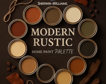 Sherwin Williams Modern Rustic Paint Palette: 12 Earthy Colors (Digital Download)