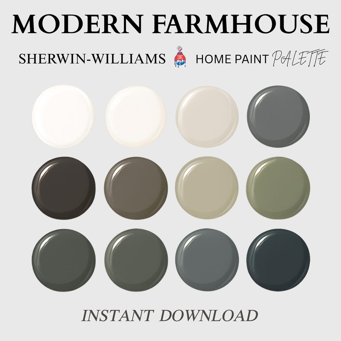 Sherwin‑williams MODERN FARMHOUSE Color Palette — Complete Interior ...