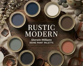 Rustic Modern Paint Palette: Sherwin-Williams Whole House Color Guide (PDF Download