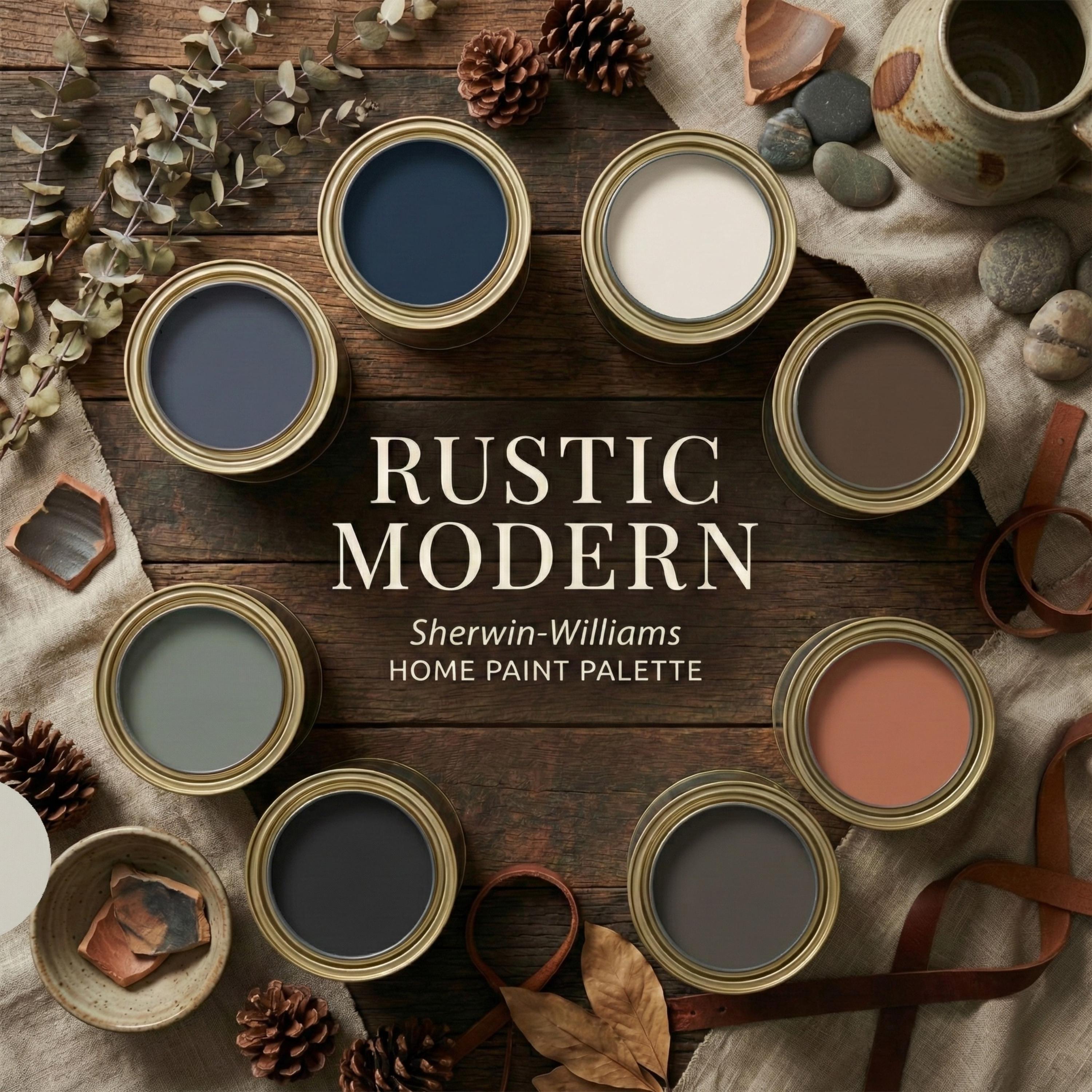Rustic Modern Paint Palette: Sherwin-williams Whole House Color Guide ...