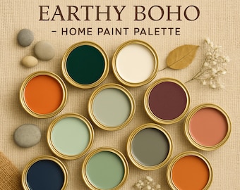 Transform Your Space with the Earthy Boho Paint Palette: Nature-Inspired Colors for Every Home