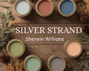 Sherwin Williams Silver Strand Paint Palette: Coastal Farmhouse Color Scheme (Digital Download)