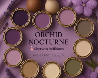 Orchid Nocturne Sherwin-Williams Color Palette: Boho Interior (Digital Download)