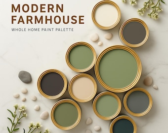 Sherwin‑Williams MODERN  FARMHOUSE  Color Palette — Complete Interior Paint Scheme for the Whole House